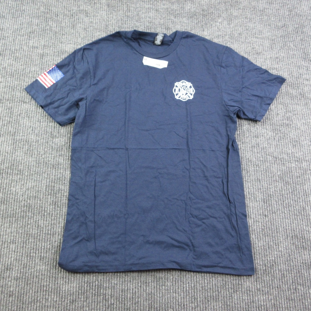 Fire Island Pines Fire Department Shirt Mens M Blue Gildan Graphic Tee